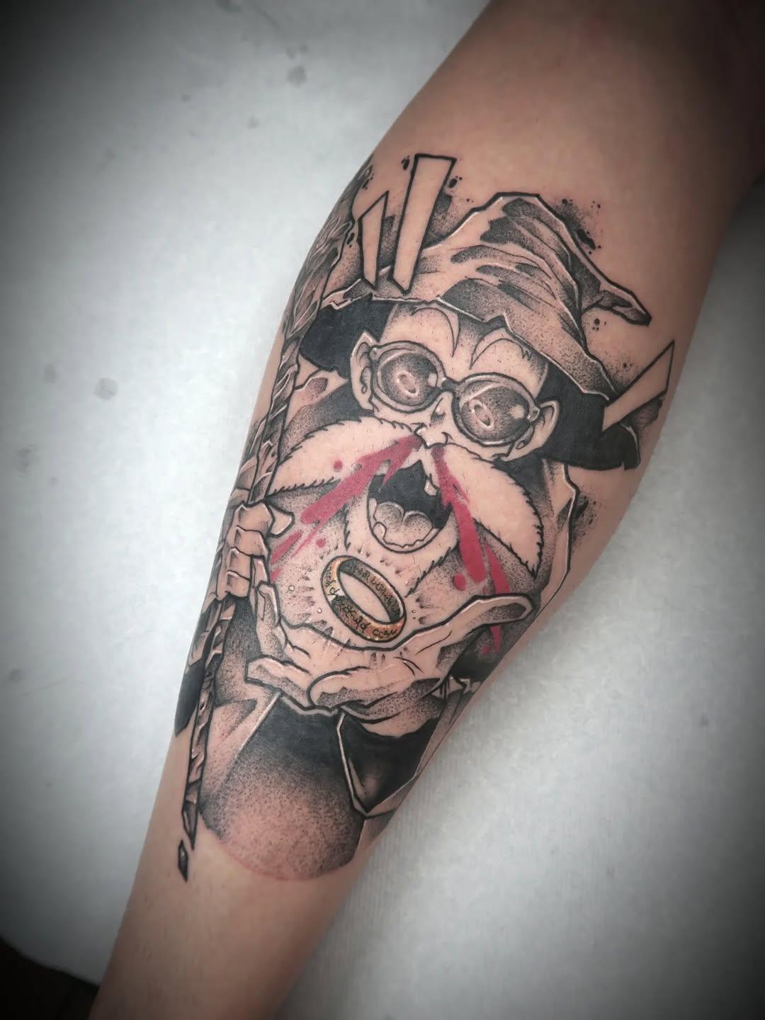 Tatouage Tortue Gandalf fusain — degood_tattoo