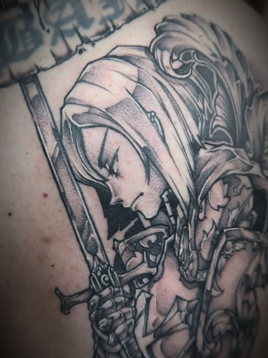 Tatouage Chevaleresse Valkyrie poitrine — degood_tattoo
