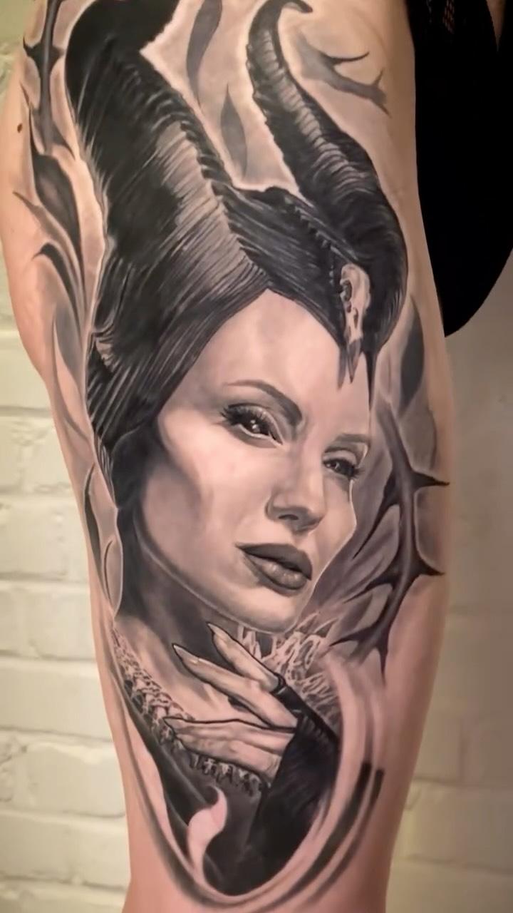 Tatouage Maléfique portrait — henri_tatts