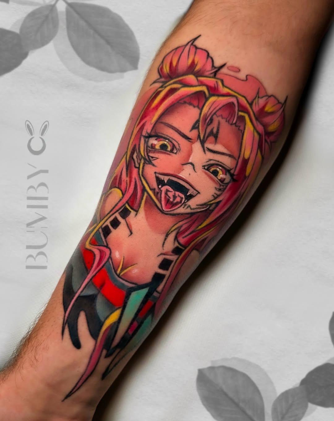 Tatouage Sukuna féminin couleur — bumby_tattoo