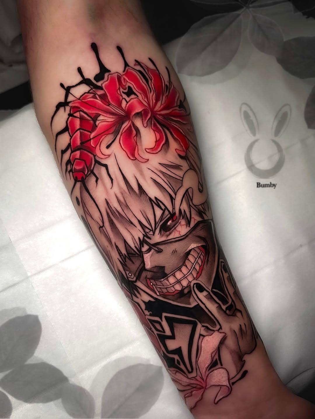 Tatouage Kaneki Tokyo Ghoul bras — bumby_tattoo