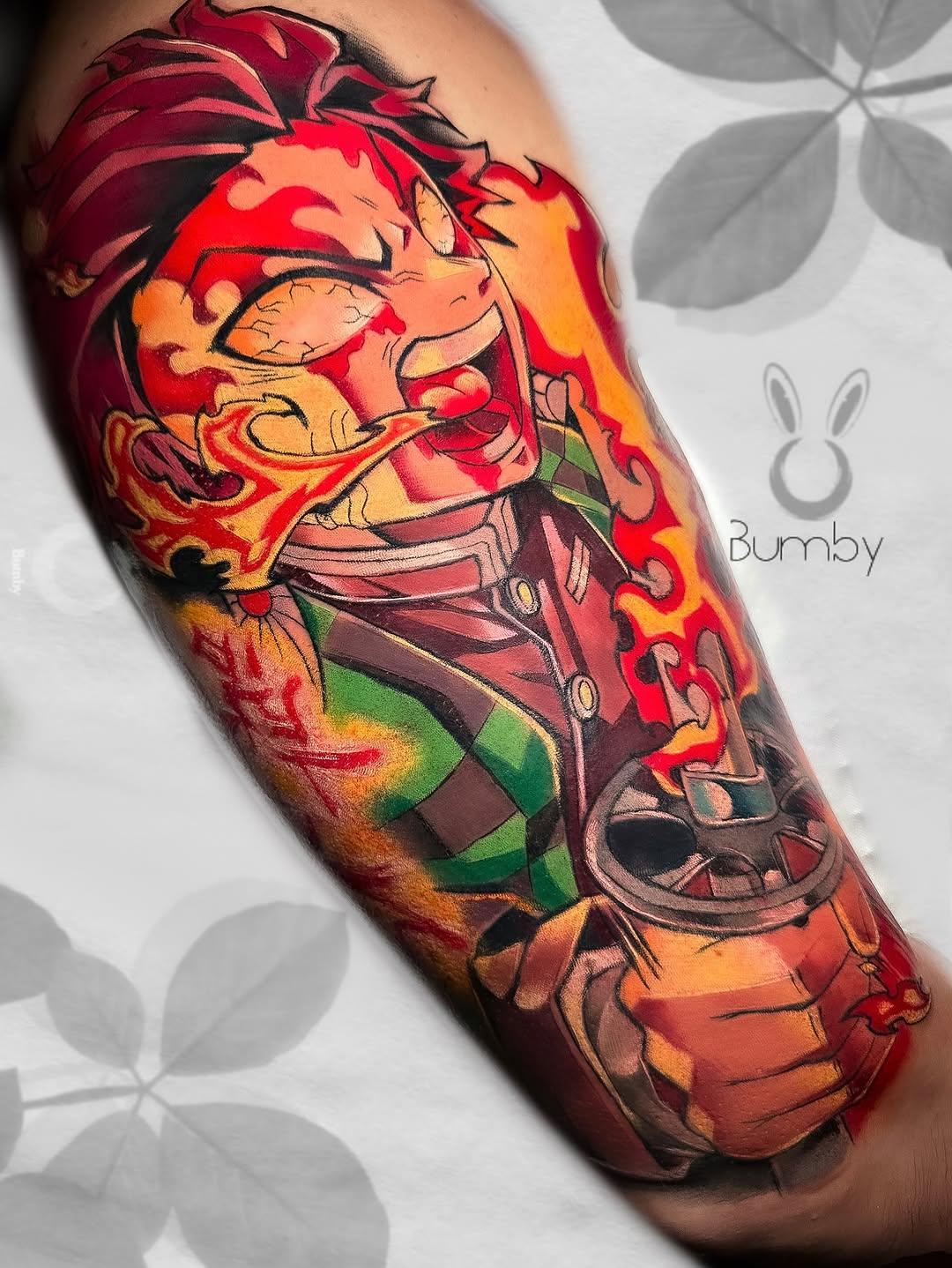Tatouage Tanjiro couleur — bumby_tattoo