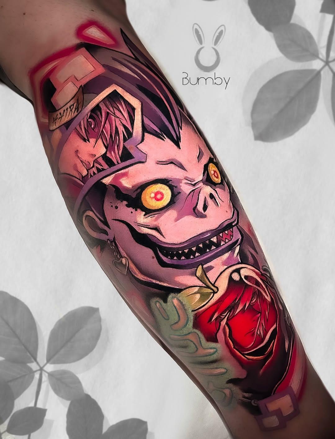 Tatouage Ryuk Death Note couleur — bumby_tattoo
