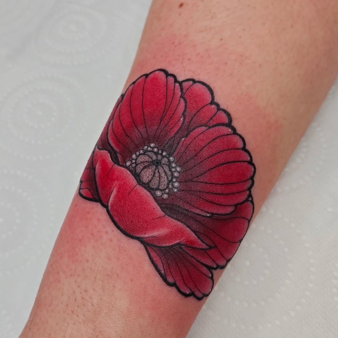 Tatouage Coquelicot rouge — guibs.r