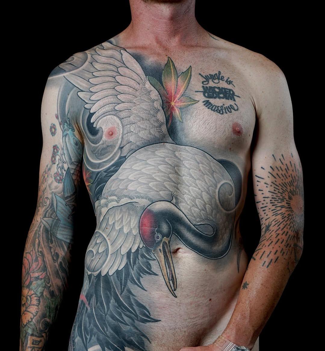 Tatouage Oni demon face bras — python.tattoo