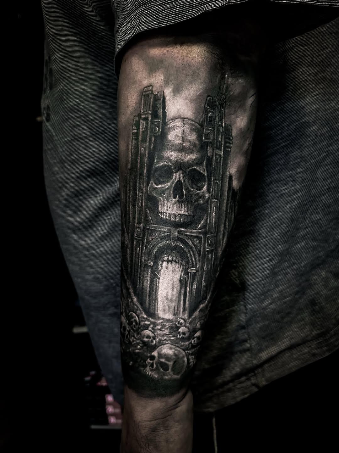 Tatouage crâne horreur — dydy_werwolf