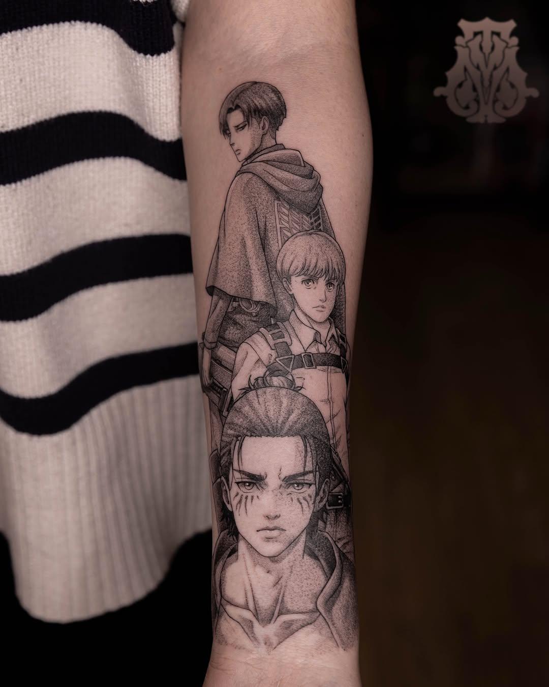 Tatouage Attack on Titan manga — marvelousmarvintattoo