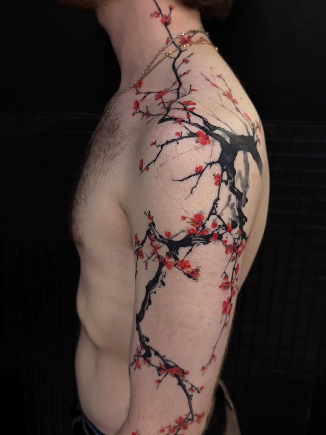 Tatouage Ange bébé noir gris avant-bras — maharjan.manish