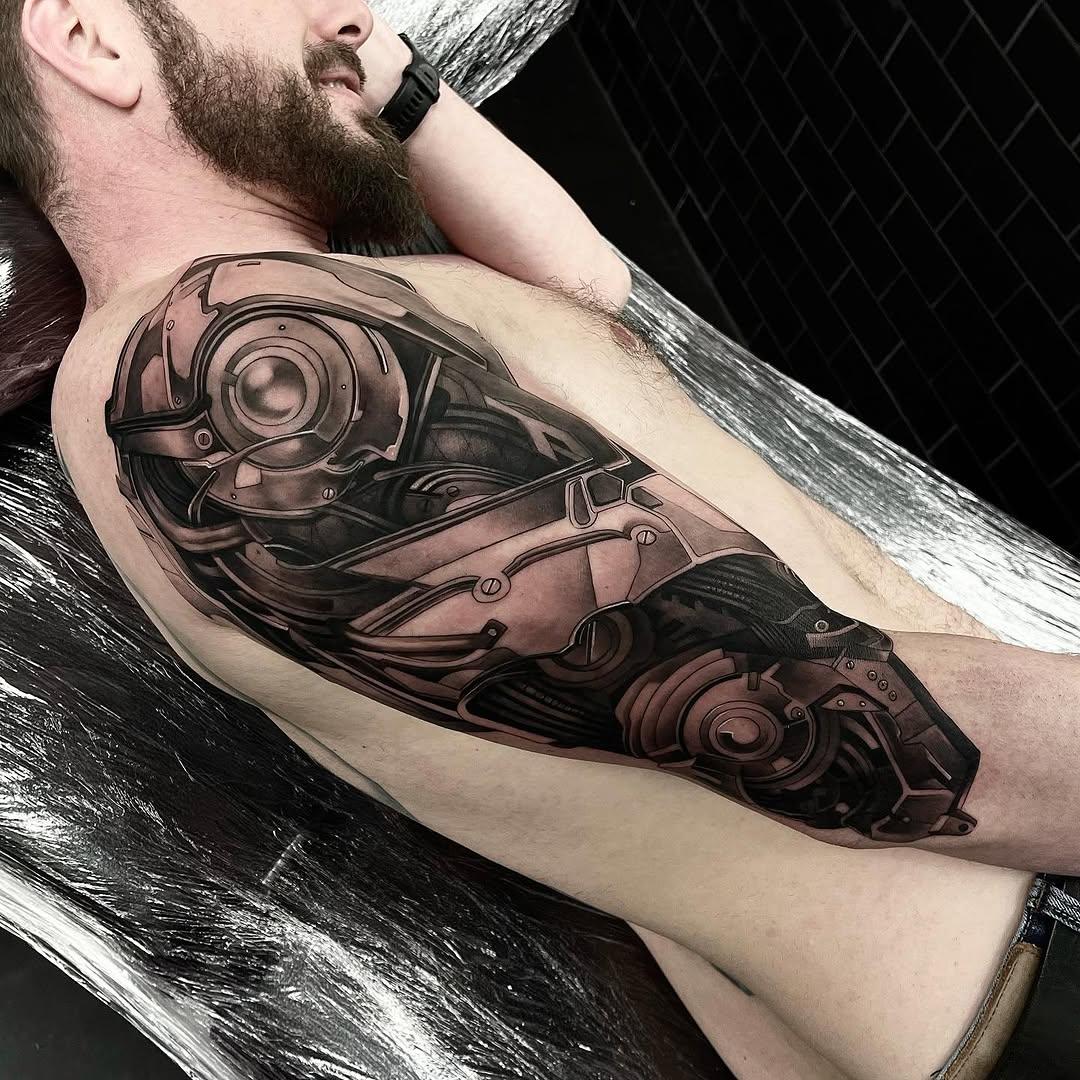 Tatouage mécanique cyber bras — xiebin1985simon