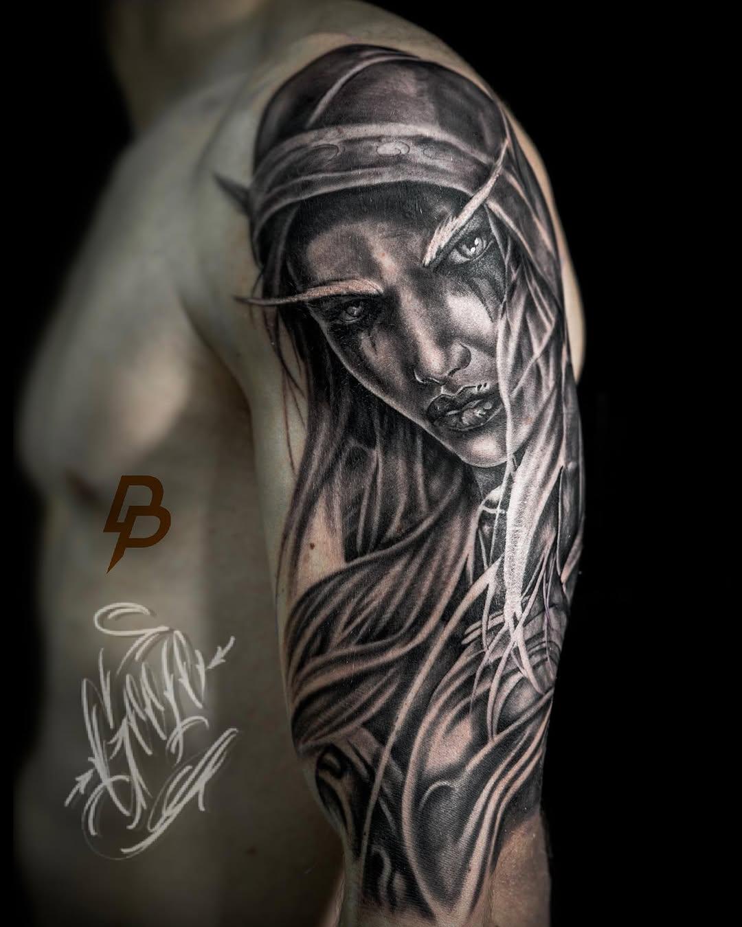Tatouage Personnage Warcraft réaliste — anser_tattoo
