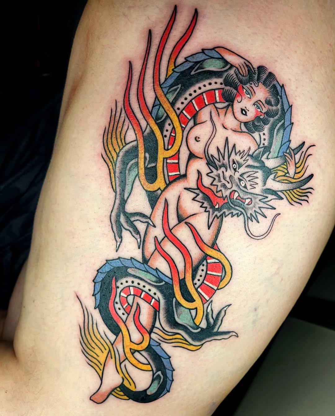 Tatouage flash old school traditional — princesse.praline.tattoo