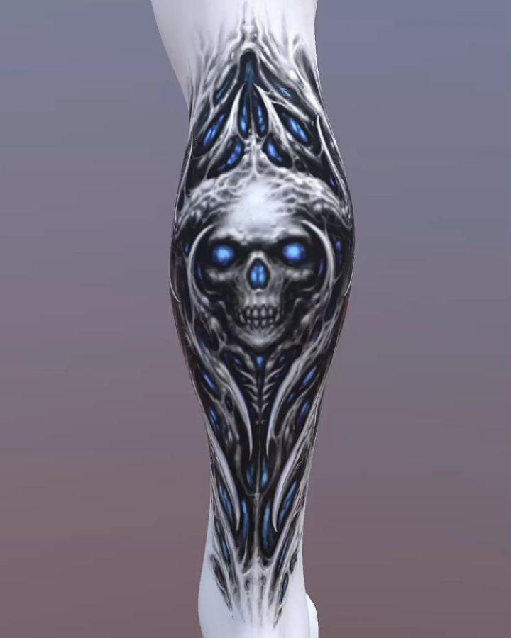 Tatouage crâne mystique ornemental blackwork dark — flovlttt
