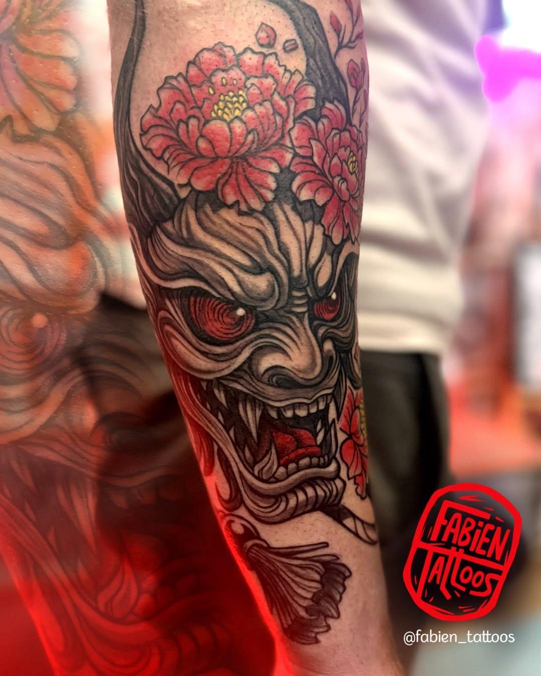 Tatouage Oni japonais manga — fabien_tattoos