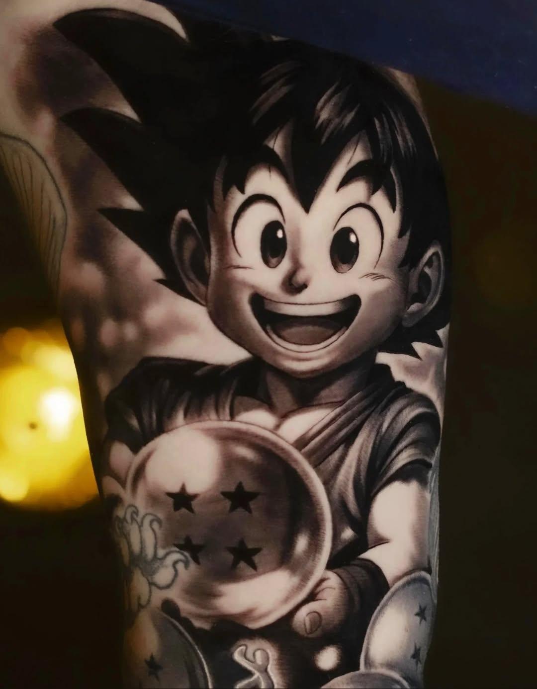 Tatouage Son Goku Dragon Ball — martins_tattoos