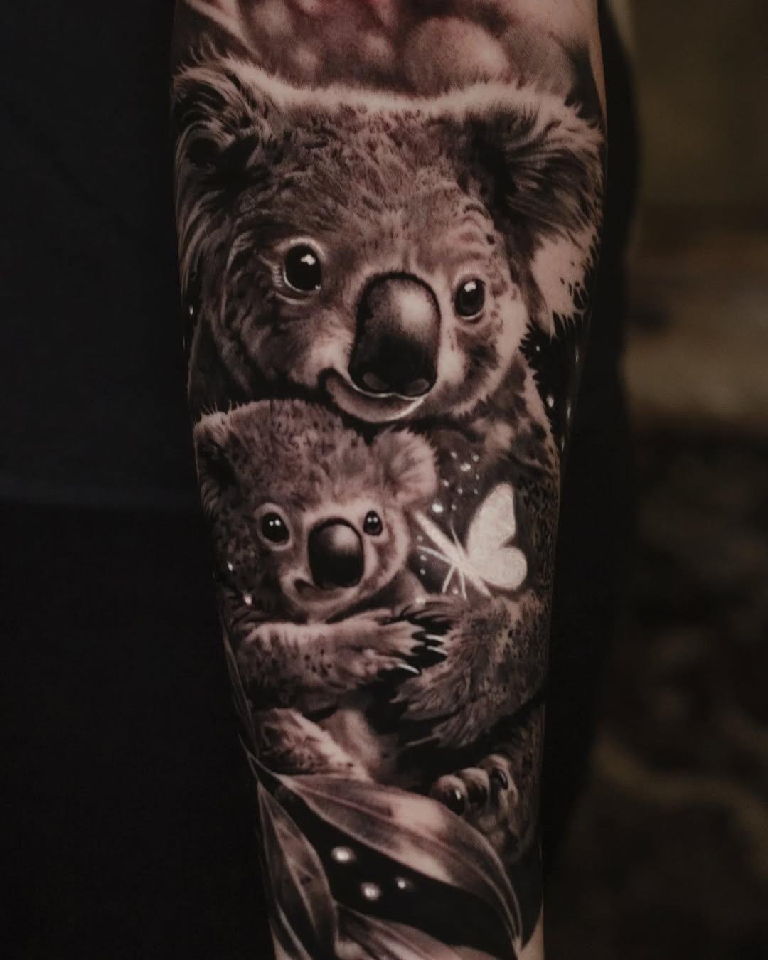 Tatouage maman koala bébé — martins_tattoos