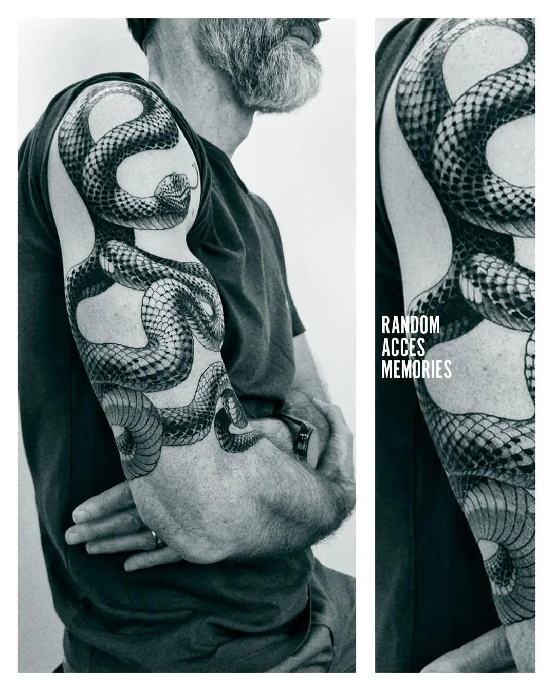 Tatouage serpents entrelacés dotwork blackwork — alex_dalessio