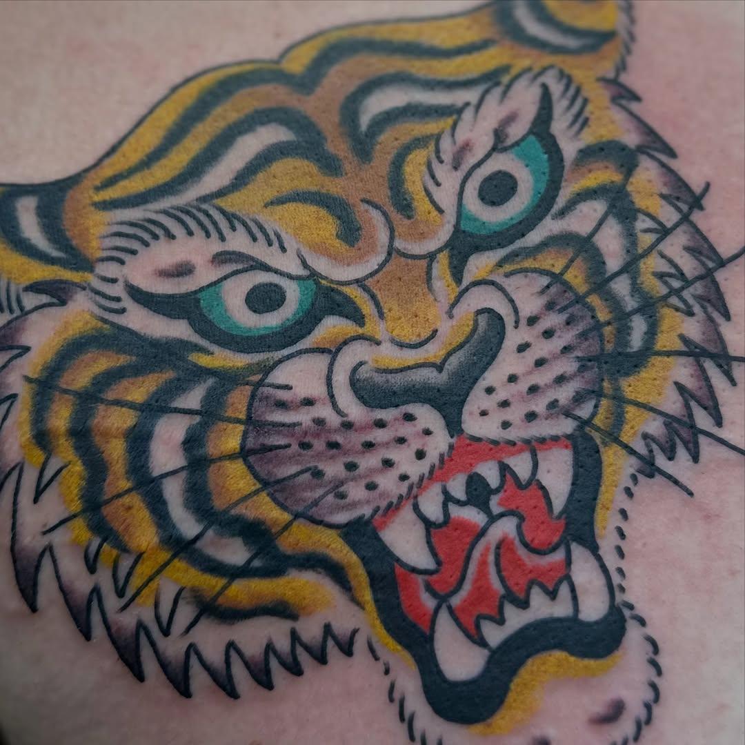 Tatouage Tête tigre — marcosortegatattoo