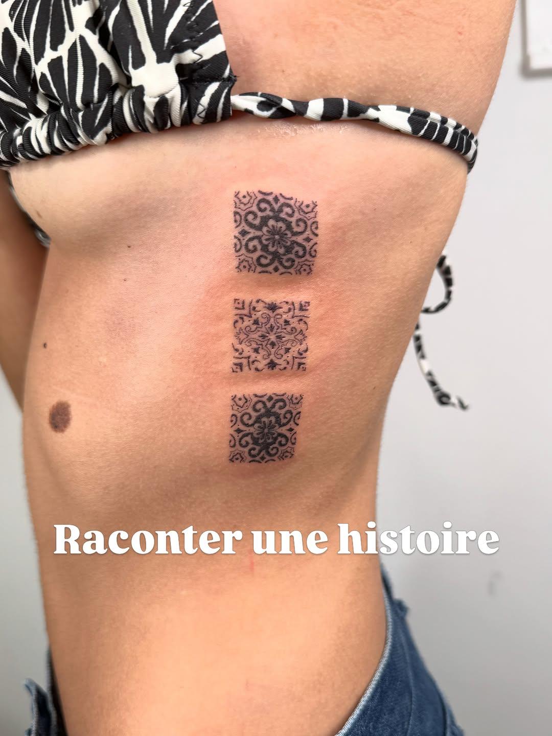 Travail de Meryl Fineline Blackwork Dots