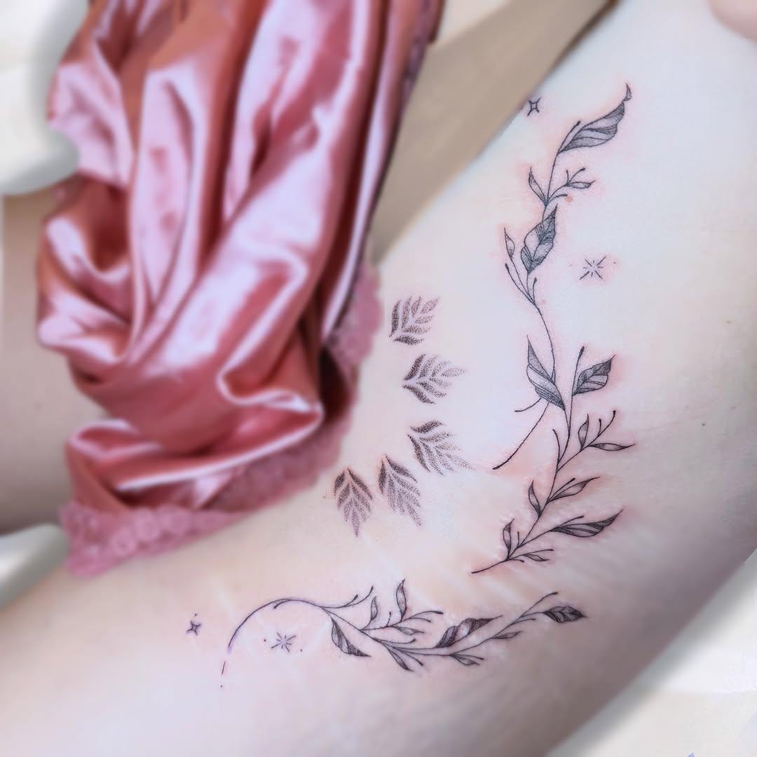 Tatouage plante botanique — _de.fleurs.en.aiguilles_