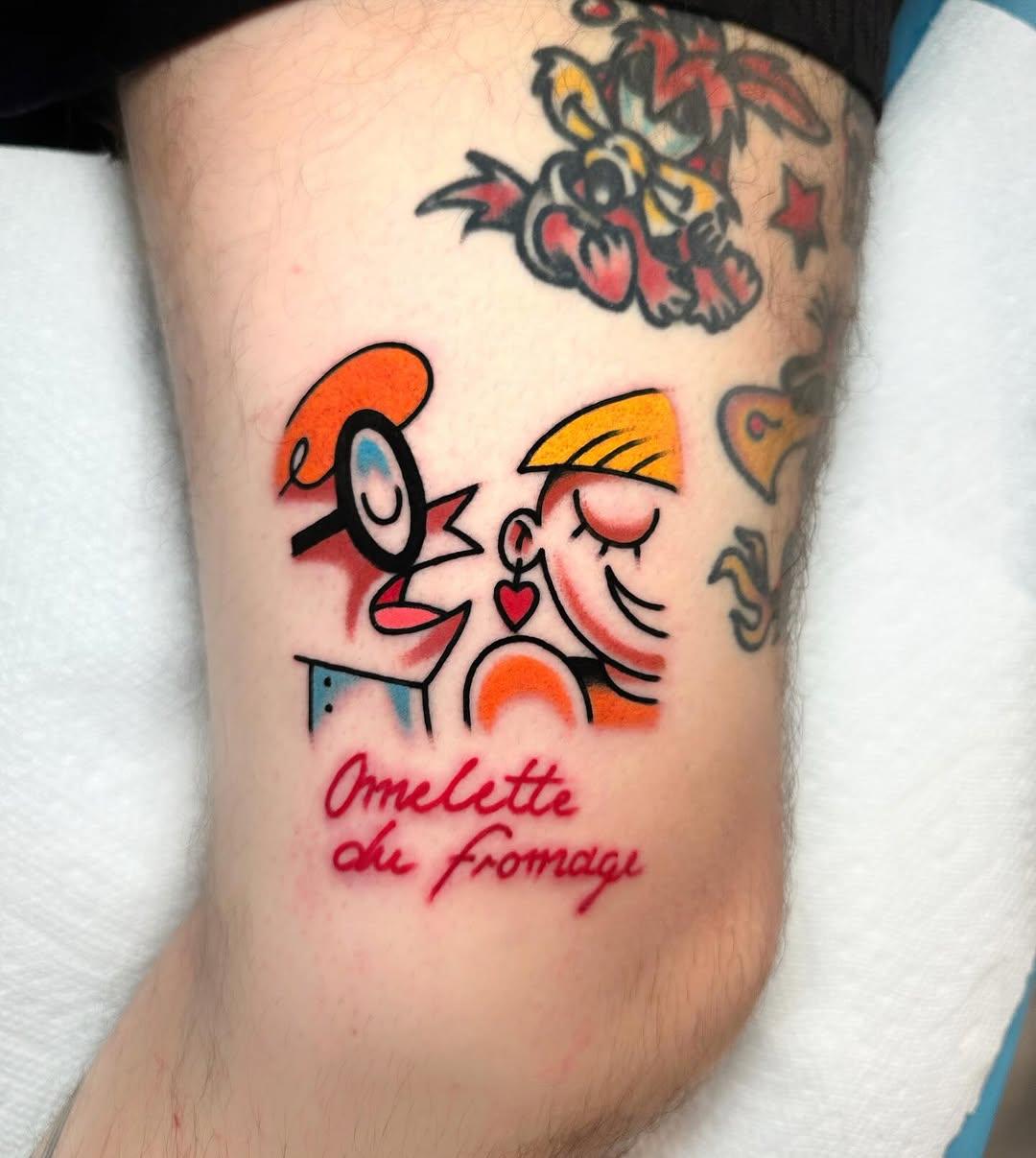 Tatouage cartoon femme « omelette du fromage » — dieguito_blasco