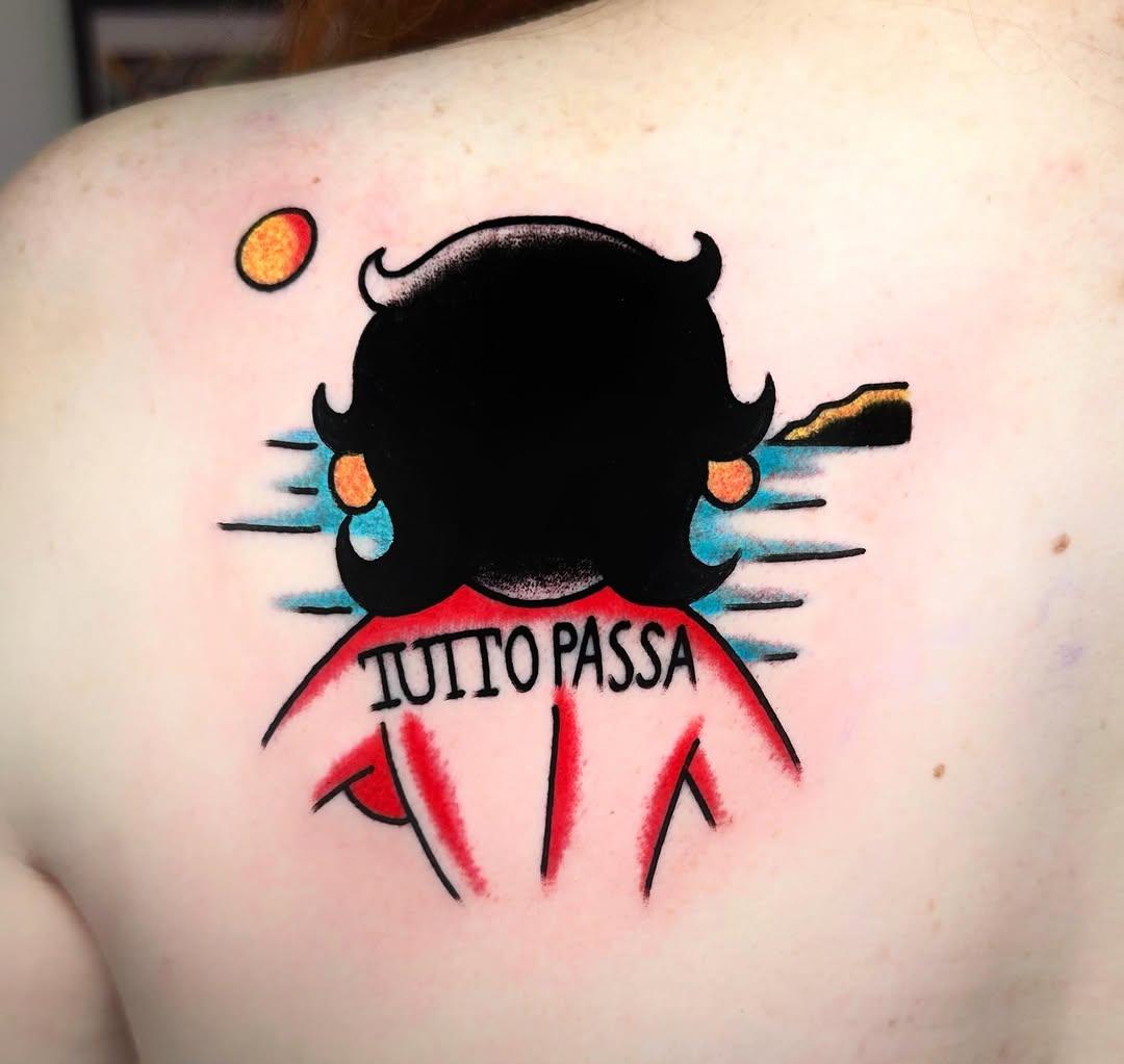 Tatouage femme démon « Tutto passa » — dieguito_blasco