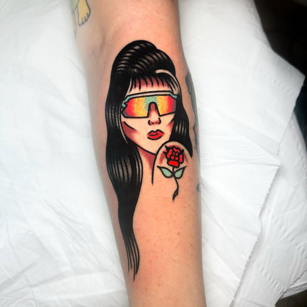 Tatouage portrait femme couleur — dieguito_blasco