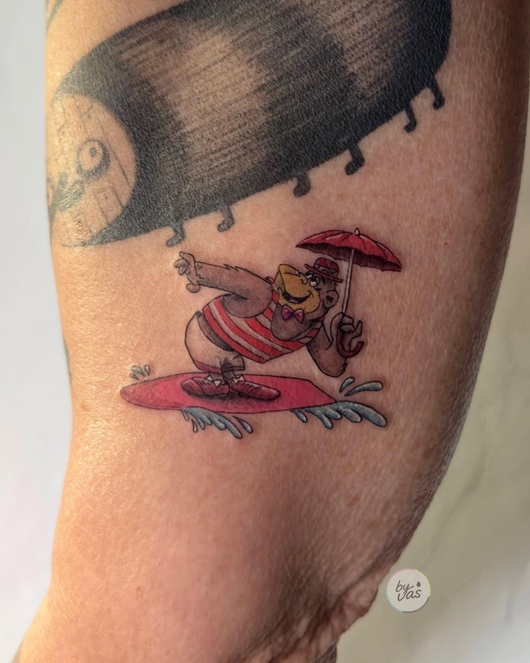 Tatouage Magilla Gorilla surf — by_vas
