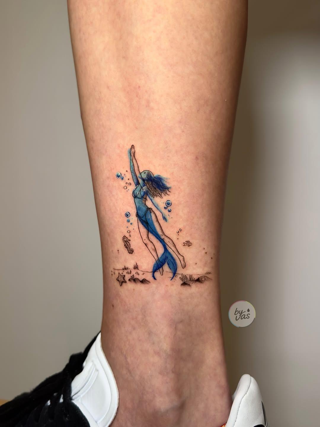 Tatouage Sirene bleu — by_vas