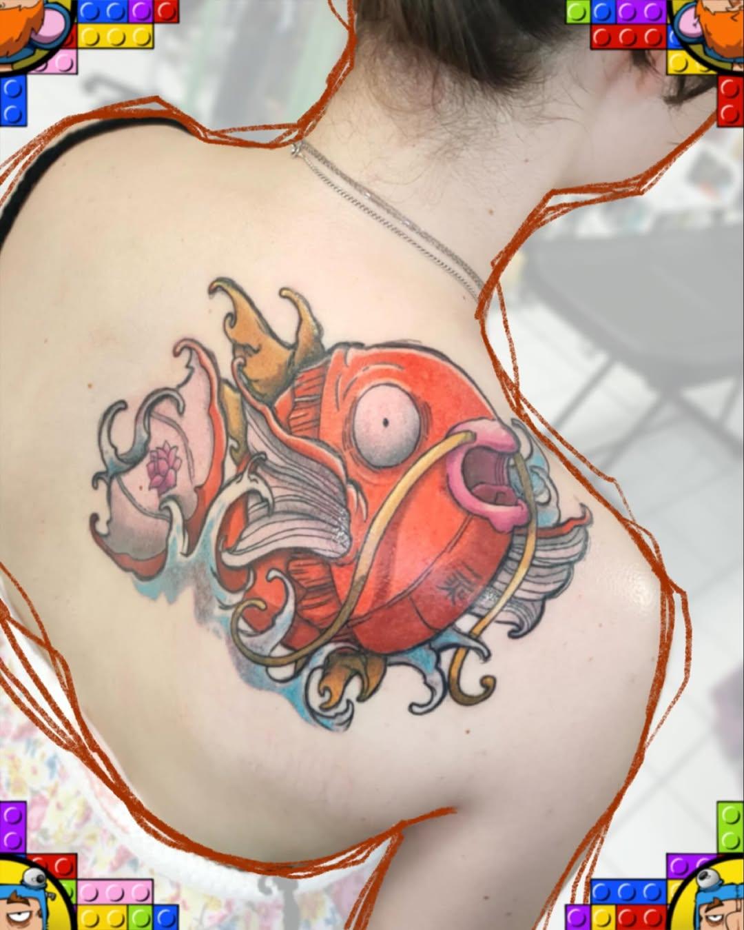 Tatouage Magicarpe Pokémon couleur — monkibe