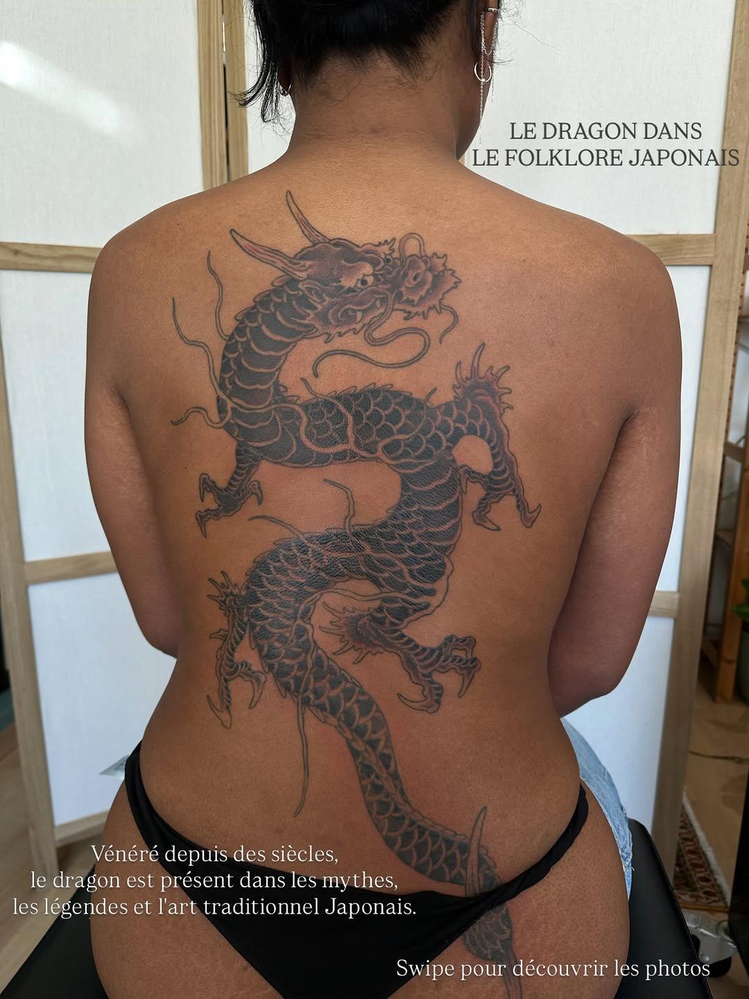 Tatouage Nobori Ryū dragon japonais black & grey — badmanoki_tattoo
