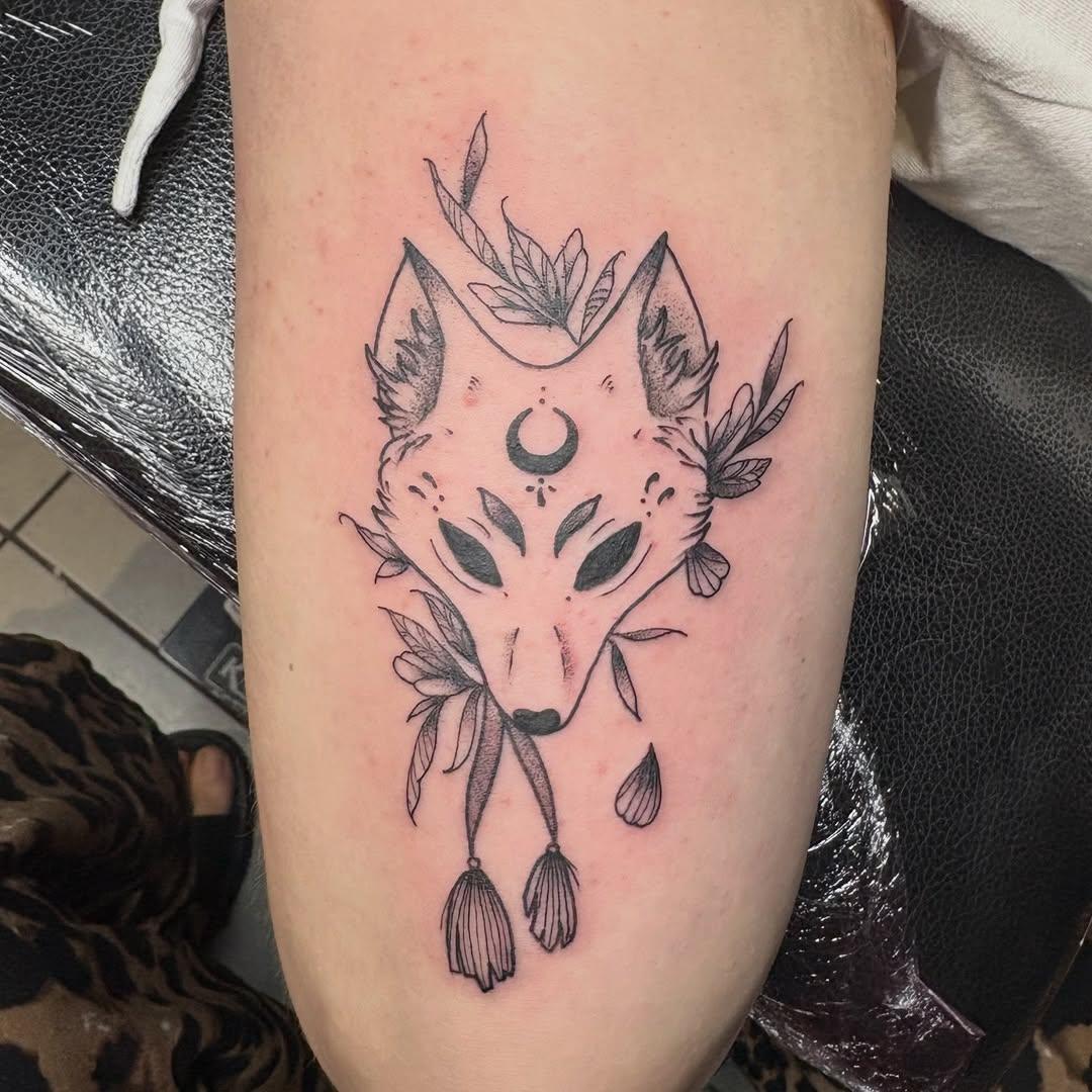 Tatouage renard fine line — lulatatouage