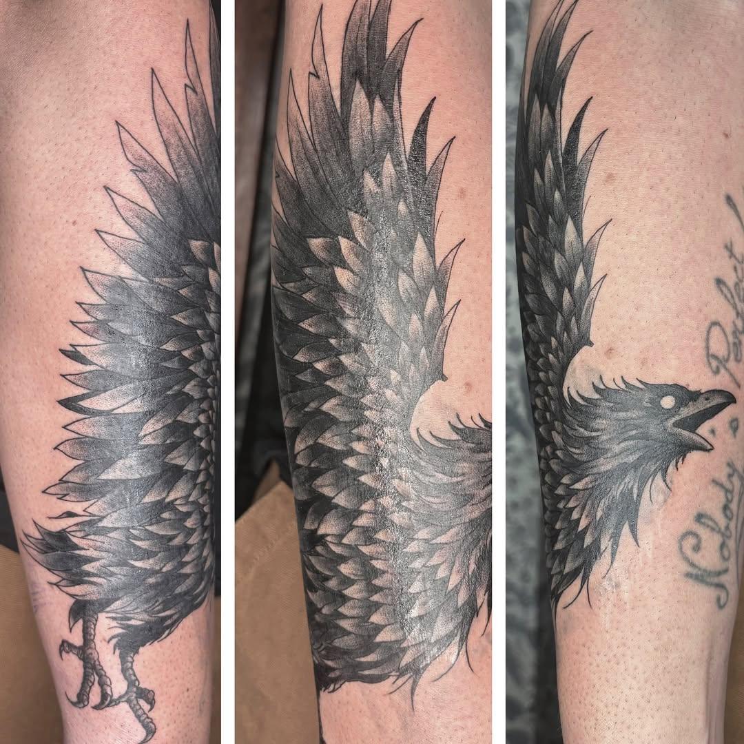 Tatouage corbeau cover dark — lulatatouage