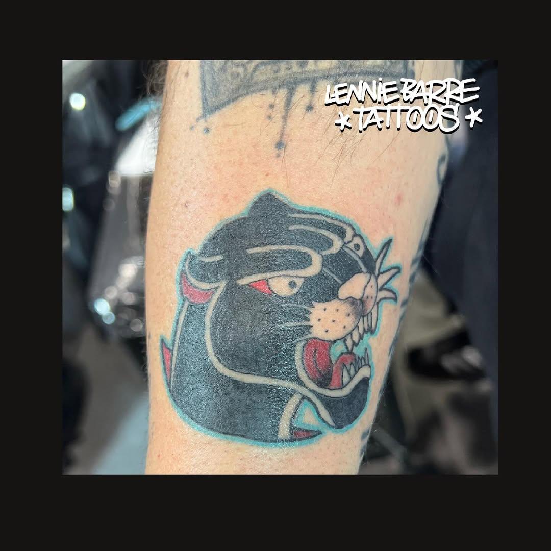 Tatouage panthère traditionnel — lenniebarretattoos