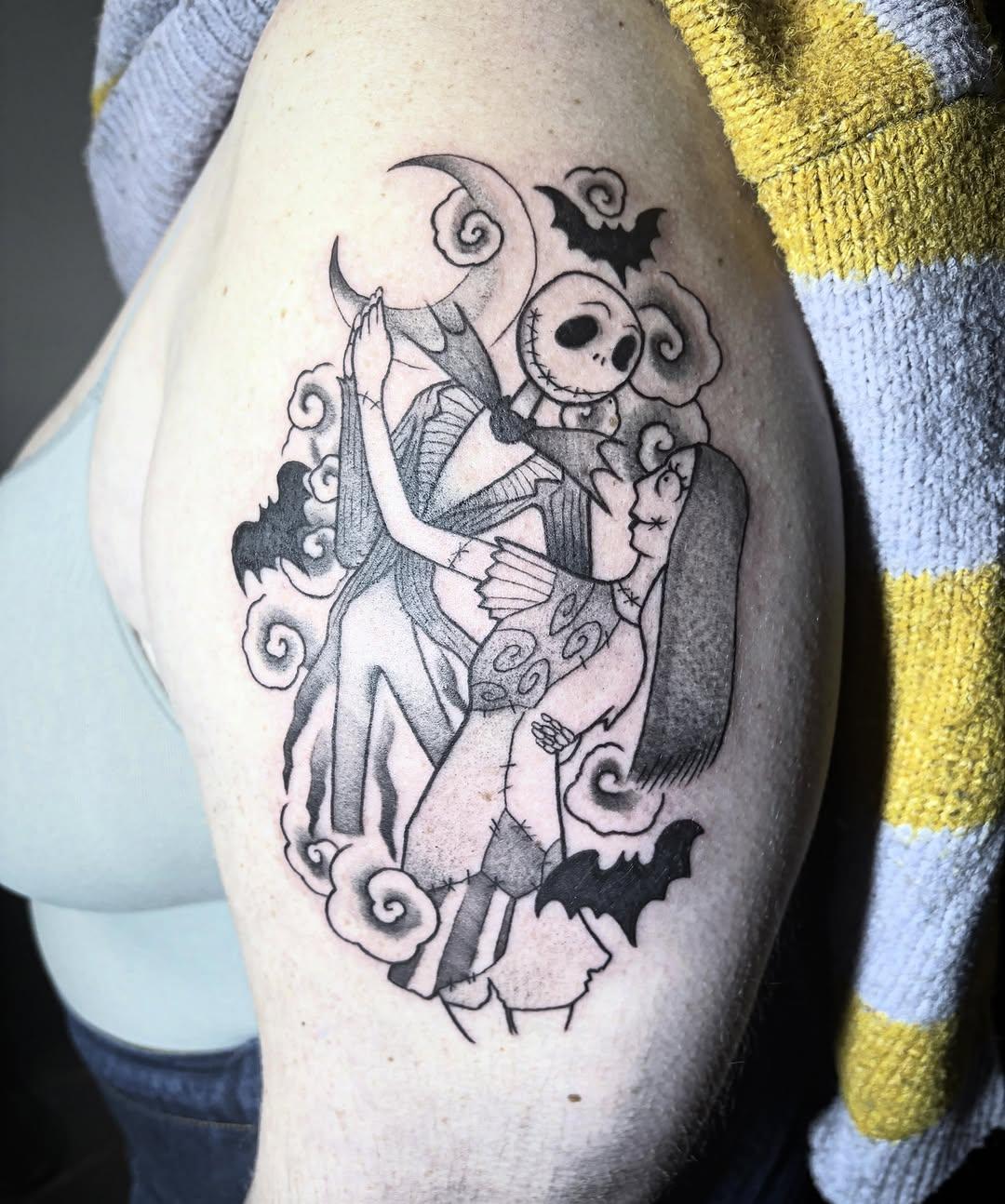Tatouage néo-trad hommage cinéma — lencre.de.spleen