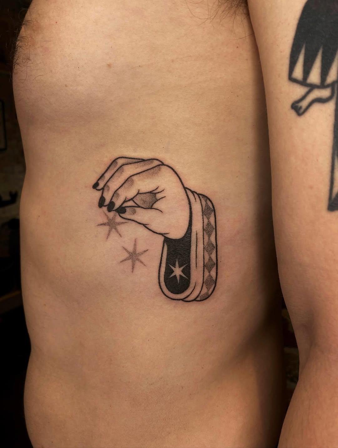 Wizard, handpoke dotwork — cool_piga