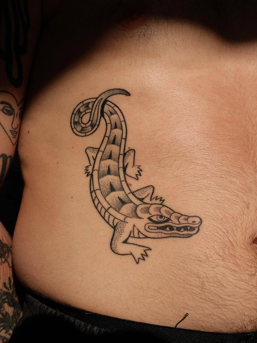 Double crocodile, handpoke — cool_piga