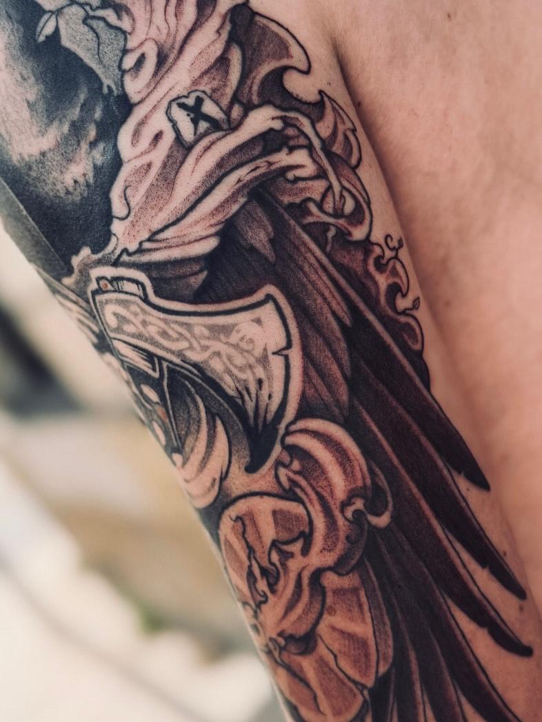 Tatouage Motifs floraux couleur bras — kappylamarquise