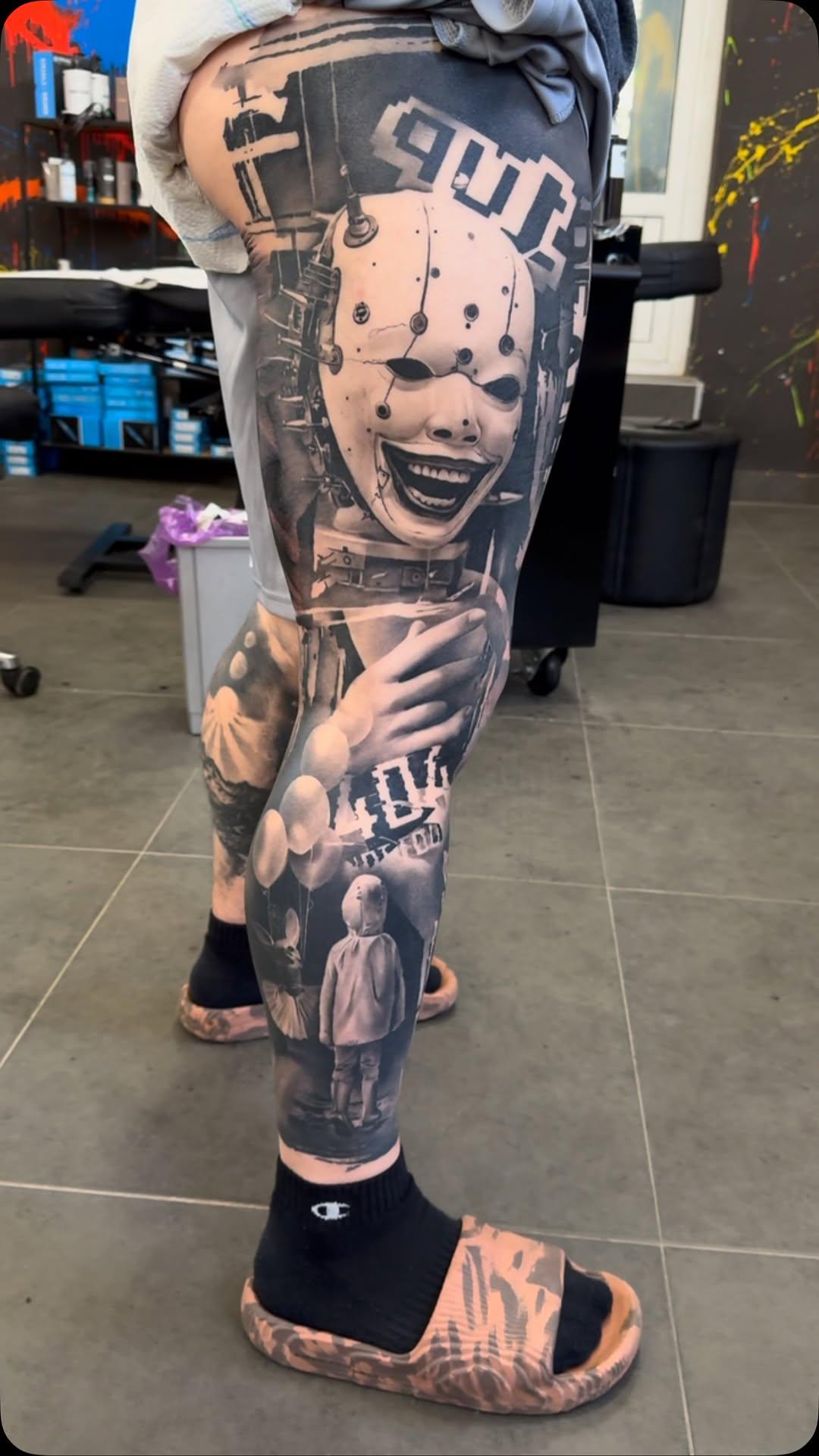 Tatouage Portraits leg sleeve — tsoietsoie