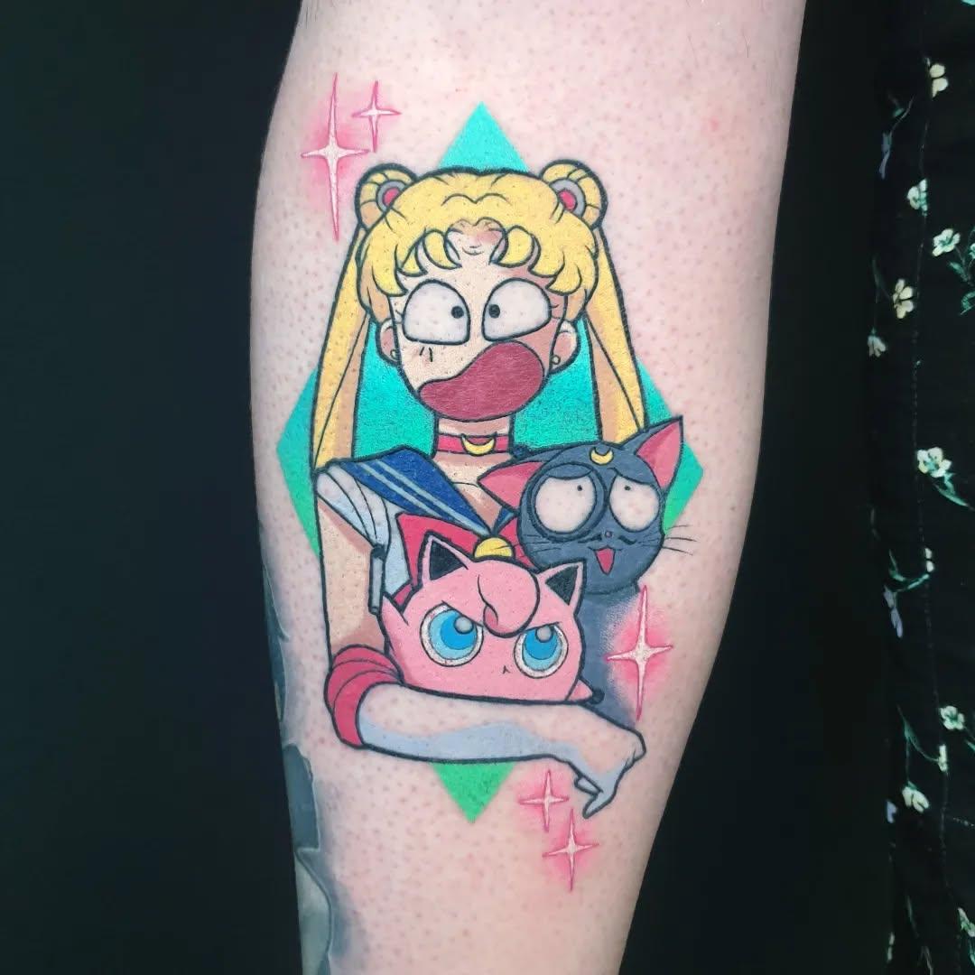 Tatouage Sailor Moon et Luna — belzebiche