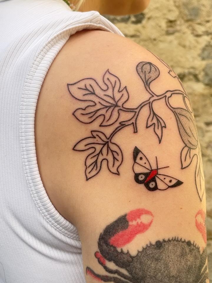 Tatouage Figuier et papillons — giulialaggiu