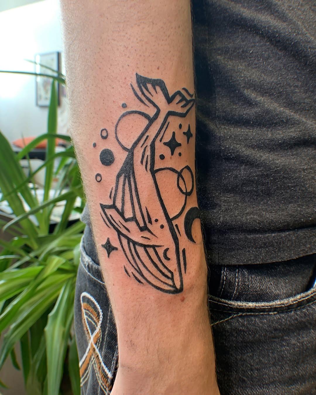 Baleine bold line, flash adopté — camila.tatua