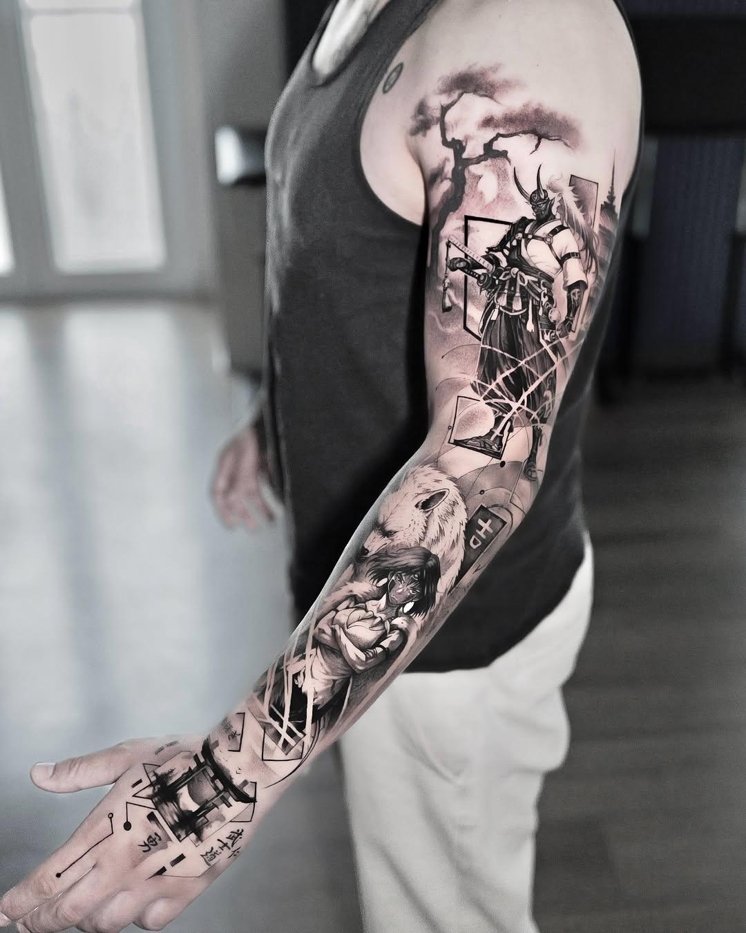 Tatouage personnage anime manga — tiago__dot