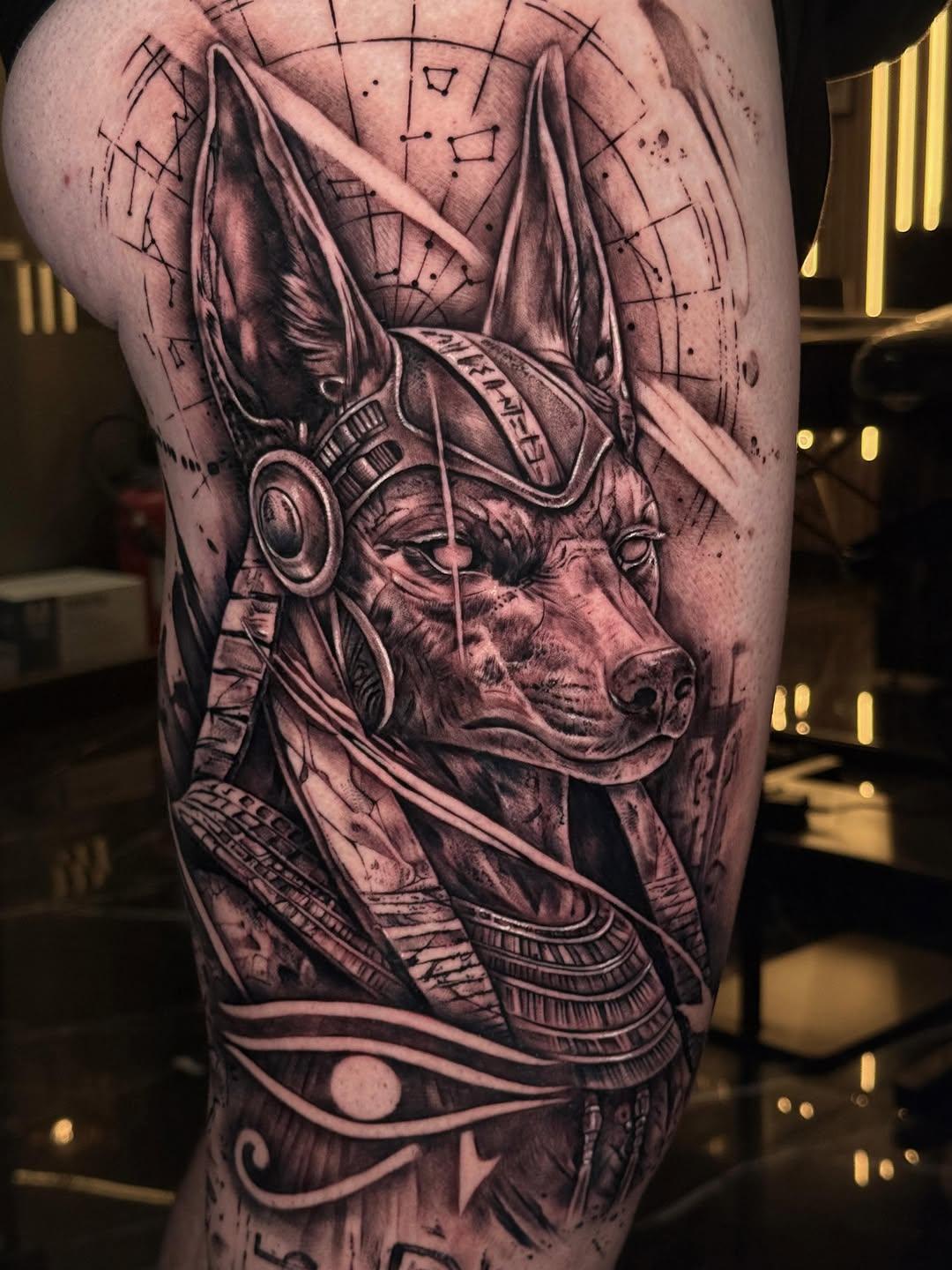 Tatouage Anubis egyptien — fabienwarner