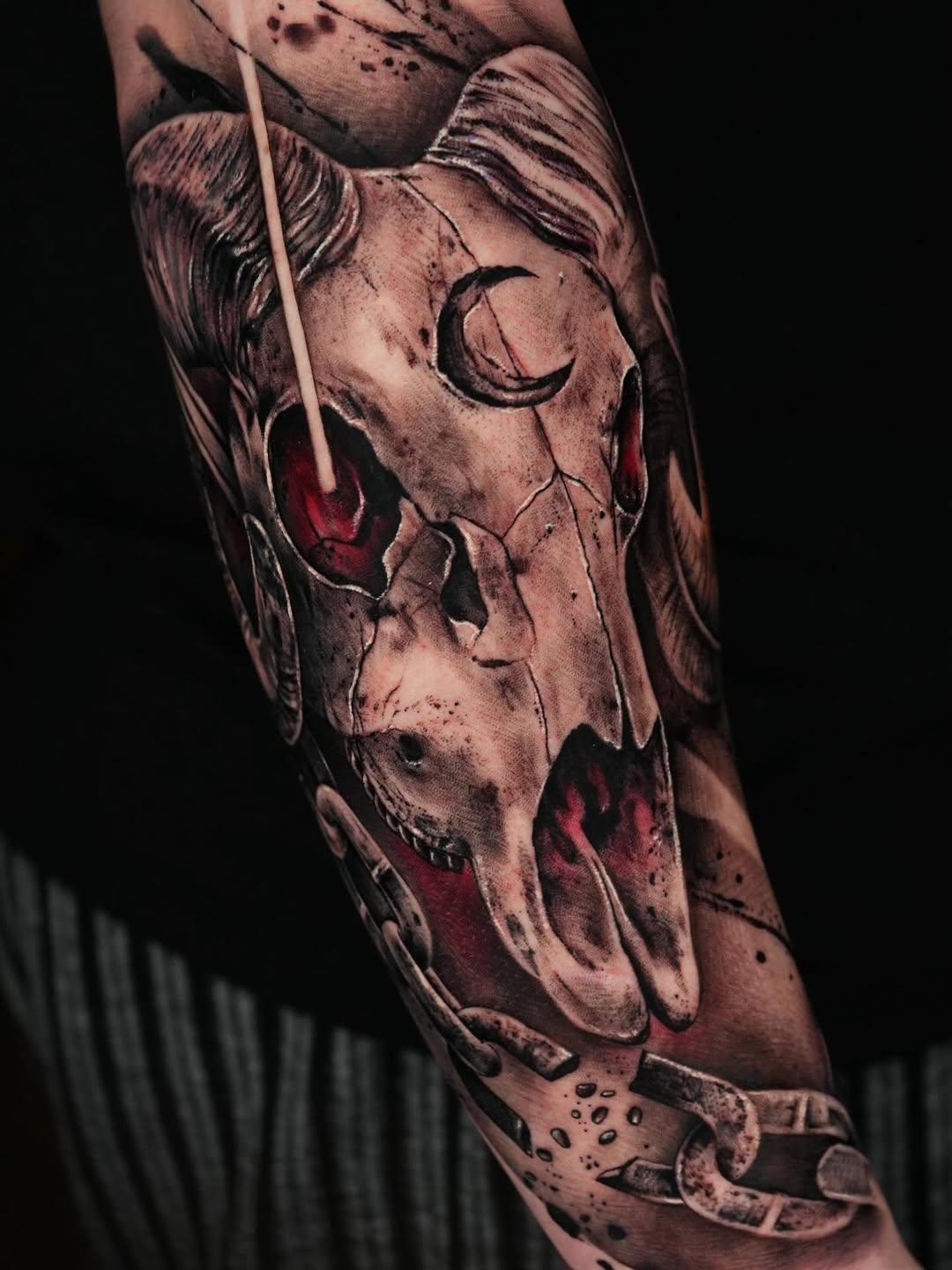 Tatouage Crane bouc — fabienwarner